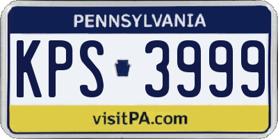 PA license plate KPS3999