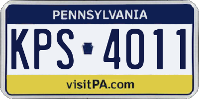 PA license plate KPS4011
