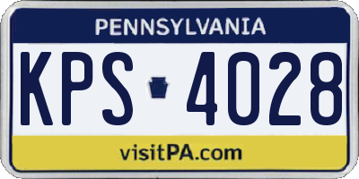 PA license plate KPS4028