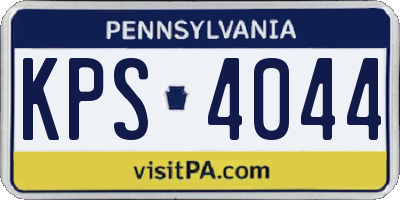 PA license plate KPS4044