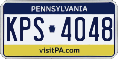 PA license plate KPS4048