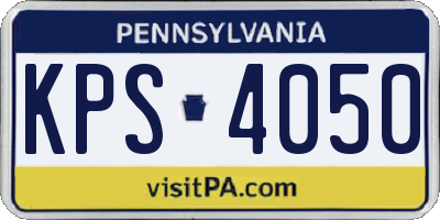 PA license plate KPS4050
