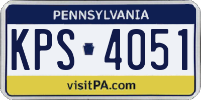 PA license plate KPS4051