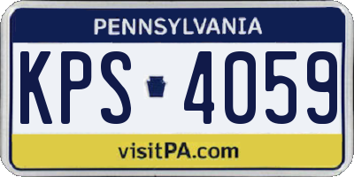 PA license plate KPS4059