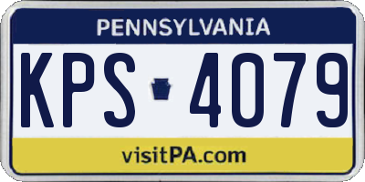 PA license plate KPS4079