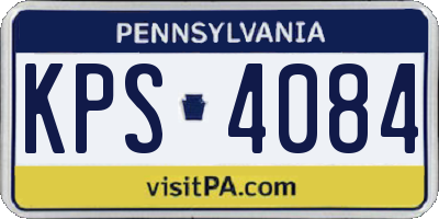 PA license plate KPS4084