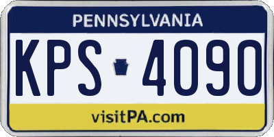 PA license plate KPS4090