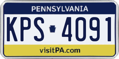 PA license plate KPS4091