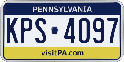 PA license plate KPS4097