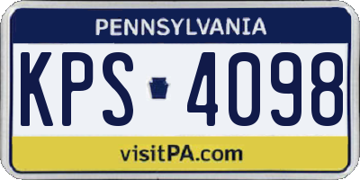 PA license plate KPS4098