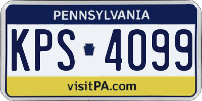 PA license plate KPS4099