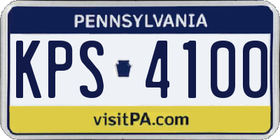 PA license plate KPS4100