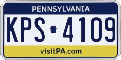 PA license plate KPS4109