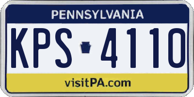 PA license plate KPS4110
