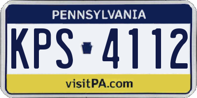 PA license plate KPS4112