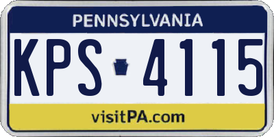 PA license plate KPS4115