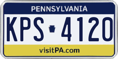 PA license plate KPS4120