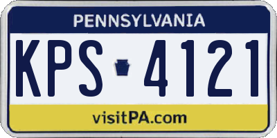 PA license plate KPS4121