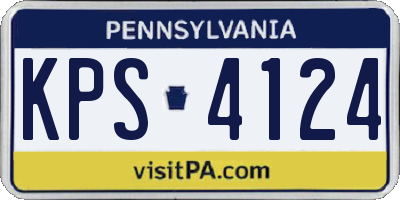 PA license plate KPS4124