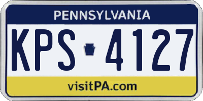PA license plate KPS4127
