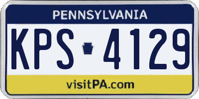 PA license plate KPS4129