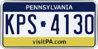 PA license plate KPS4130