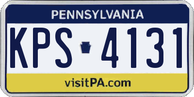 PA license plate KPS4131