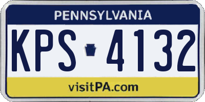 PA license plate KPS4132