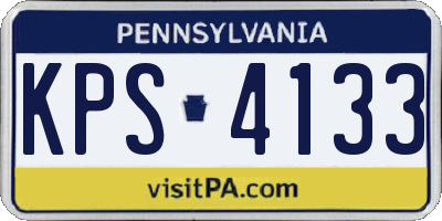 PA license plate KPS4133