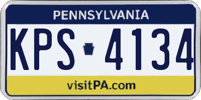 PA license plate KPS4134