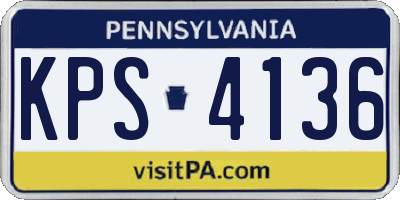 PA license plate KPS4136
