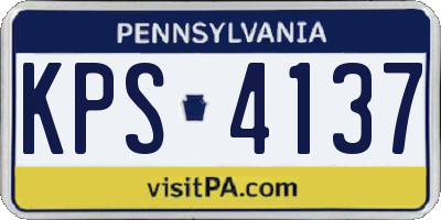 PA license plate KPS4137