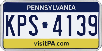PA license plate KPS4139