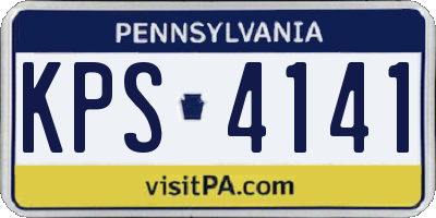PA license plate KPS4141