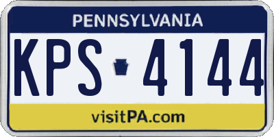 PA license plate KPS4144