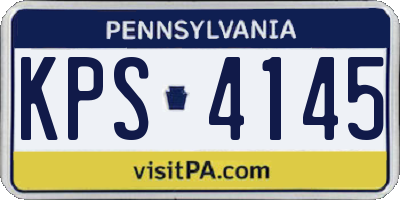 PA license plate KPS4145
