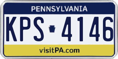 PA license plate KPS4146