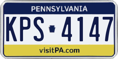 PA license plate KPS4147