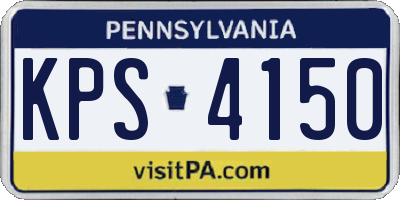 PA license plate KPS4150