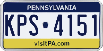 PA license plate KPS4151