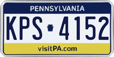 PA license plate KPS4152