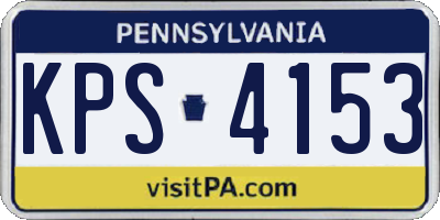 PA license plate KPS4153