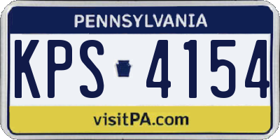 PA license plate KPS4154