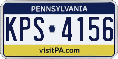 PA license plate KPS4156