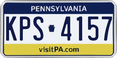 PA license plate KPS4157
