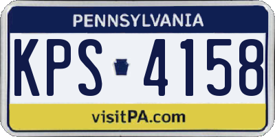 PA license plate KPS4158