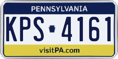 PA license plate KPS4161