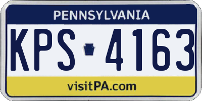 PA license plate KPS4163
