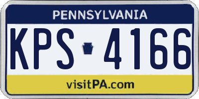 PA license plate KPS4166