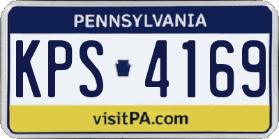 PA license plate KPS4169
